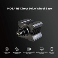 Moza Racing - R5 Direct Drive Sim Racing Bundle with 5.5Nm of force for PC - Black - Back View