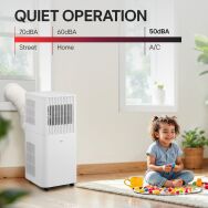 LG - 6,000 BTU DOE (8,000 BTU ASHRAE) 250 Sq. Ft. Portable Air Conditioner with Remote - White - Back View