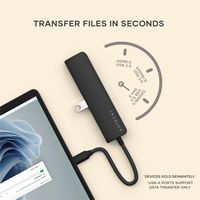 Satechi - 7-in-1 USB-C Slim Multiport Adapter w/ Ethernet, 4K HDMI, 60W USB-C, 2 USB-A, SD/Micro ... - Back View