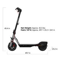 Segway - F3 Electric Scooter, w/ 44 miles Max Range & 20 mph Max Speed w/ 10-Inch Self-Sealing Tu... - Back View