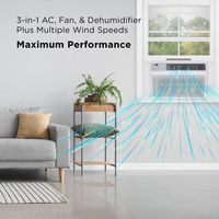 TCL - 550 Sq. Ft. 12,000 BTU Smart Window Air Conditioner - White - Back View