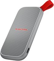SanDisk - 2TB External USB 3.2 Gen 2 Type C Portable SSD - Gray - Back View