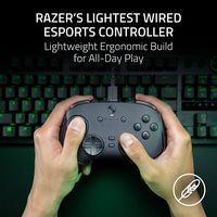 Razer - Wolverine V3 Tournament Edition 8K Wired Gaming Controller with TMR Thumbsticks and Swapp... - Back View