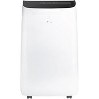 TCL - Q-Series 450 Sq. Ft. 10,000 BTU Smart Inverter Portable Air Conditioner - White - Back View