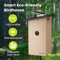 BIRDFY - Smart Bird House, Solar Powered, 1080P HD Live View Bird House w/ Camera, Perfect Viewin... - Back View