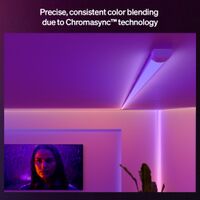 Philips - Hue OmniGlow Strip Light 10 feet - White - Back View