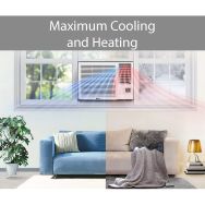 LG - 570 Sq. Ft. 12,200 BTU 230V Window Air Conditioner with Cool, Heat and Wi-Fi Control - White - Back View