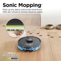 Shark - Matrix 2-in-1 Robot Vacuum & Mop with Self-Emptying Bagless 30 Day Capacity Base - Black - Back View