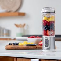 Ninja - Blast 18 oz. Portable Blender - White - Back View