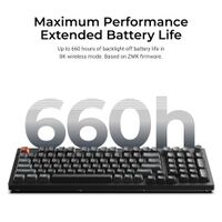 Keychron - V5 Ultra 8k 96% Custom Red Switch Mechanical Gaming Keyboard with Programmable ZMK Lau... - Back View