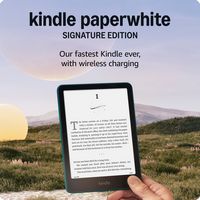 Amazon - Kindle Paperwhite Signature Edition (32 GB) – Our fastest Kindle with wireless charging,... - Back View