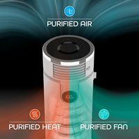 Shark - 3-in-1 Air Purifier, Heater & Fan with NanoSeal HEPA, Cleansense IQ, Odor Lock, 500 Sq. F... - Back View