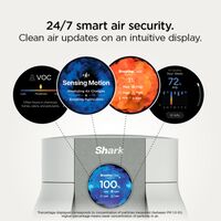 Shark - BreatheClear Compact Pro Air Purifier with NeverChange, 300 sqft - Dove - Back View