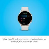 Garmin - vívoactive 5 GPS Smartwatch 42 mm Fiber-reinforced polymer - Gold Aluminum and Ivory - Back View