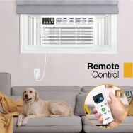 Whirlpool - 1,500 Sq. Ft. 24,000 BTU 230V Window Air Conditioner - White - Back View