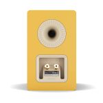 DALI - Kupid Designer Bookshelf Speakers - Golden Yellow - Back View