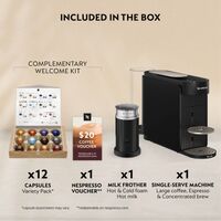 Nespresso - Vertuo UP Espresso Machine Bundle by Breville - Black - Back View