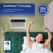 Friedrich - 8,000 BTU 300 Sq Ft Smart Through the Wall Air Conditioner with Remote - White - Back View