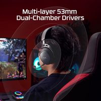HyperX - Cloud Alpha 2 Wireless Gaming Headset for PC, PS5, PS4, Nintendo Switch, Mac, Mobile, an... - Back View