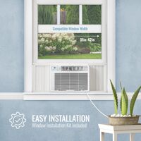 Keystone - 23,200/22,900 BTU 230V Window Air Conditioner with 16,000 BTU Supplemental Heat Functi... - Back View
