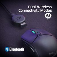 HyperX - Pulsefire Haste 2 Lightweight Wireless Optical Gaming Mouse with RGB Lighting - Wireless... - Back View
