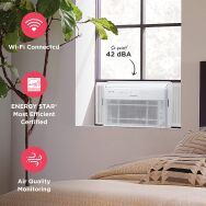 Frigidaire - Gallery 115V 10,000 BTU 450 Sq. Ft. Smart Inverter Window Air Conditioner with Remot... - Back View