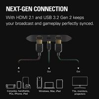 Elgato - 4K X 4K144 HDR10 External Capture Card with HDMI 2.1 for PS5, PS4/Pro, Xbox Series X/S, ... - Back View