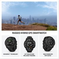 Garmin - Instinct Crossover AMOLED Tactical Edition GPS Smartwatch 47 mm Fiber-reinforced Polymer... - Back View