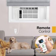 Whirlpool - 250 Sq. Ft. 6,000 BTU Window Air Conditioner - White - Back View