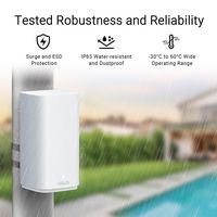 ASUS - ZenWiFi BD5 BE5000 Dual-Band Wi-Fi 7 Outdoor Router (1-pack) - White - Back View
