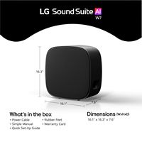 LG - Sound Suite W7 Wireless Subwoofer - Black - Back View