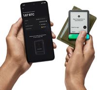 Ledger - Flex Crypto Hardware Wallet with Recovery Key - Oxidate Green - Back View