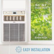 Keystone - 450 Sq. Ft. 10,000 BTU Casement Window Air Conditioner - White - Back View