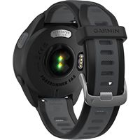 Garmin - Forerunner 165 Music GPS Smartwatch 43 mm Fiber-Reinforced Polymer - Black/Slate Gray - Back View