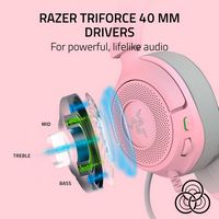 Razer - Kraken Kitty V3 X Wired Over-the-Ear Gaming Headset for PC, PlayStation, Nintendo Switch,... - Back View