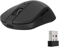 Keychron - M3 Wireless Bluetooth Laser Gaming Mouse with 8K Polling Rate - Wired - Black - Back View