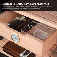 Whynter - 1.2 Cu. Ft. Cigar Cooler Humidor - Black - Back View