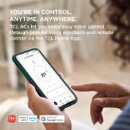 TCL - 700 Sq. Ft. 14,000 BTU Smart 230V Through-the-Wall Air Conditioner with Wi-Fi and Remote - ... - Back View