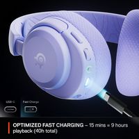 SteelSeries - Arctis Nova 3P Wireless Gaming Headset for PlayStation, PC, Mobile, Handhelds, and ... - Back View