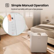 Hisense - 50 Pint 16 quarts Bucket Capacity Lift-Up Dehumidifier - White - Back View