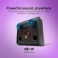 LG - xboom Stage 301 Bluetooth Speaker - Black - Back View