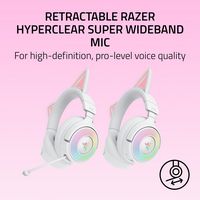 Razer - Kraken Kitty V3 Pro Wireless Over-the-Ear Gaming Headset for PC, Mac, PlayStation, Ninten... - Back View