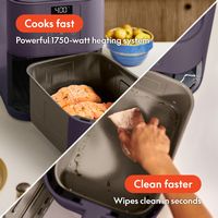 Bella - Fits-anywhere Kitchenware: 6-qt. Slim Air Fryer - Plum - Back View