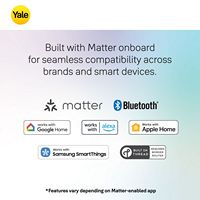 Yale - Smart Lock with Matter, Designed for Google Home; Electronic Deadbolt with Pushbutton Keyp... - Back View