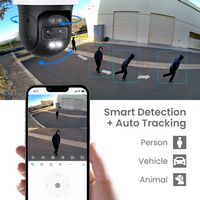 Reolink - 8 - Channel, 4 - Bullet 1 - Pan Tilt Auto Track Camera Indoor/Outdoor 4K+ 12MP PoE 2TB ... - Back View