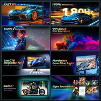 Titan-army - P2510G 24.5” Gaming Monitor, IPS 1ms GTG 180Hz 1920×1080 FHD FreeSync 99% sRGB with ... - Back View