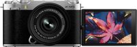 Fujifilm - X-M5 Body with XC15-45mmF3.5-5.6 OIS PZ Lens Kit - Silver - Back View