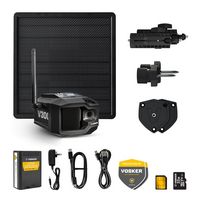 Vosker - V300 Ultimate Outdoor Wireless 1080p Security System with External Solar Panel - Black - Back View