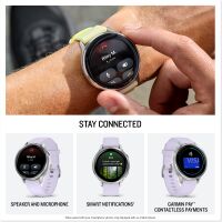 Garmin - Venu 4 GPS Smartwatch 41 mm Fiber-reinforced polymer - Silver - (2025) - Back View