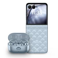 Motorola - razr 2025 256GB with bud loops - PANTONE Ice Melt (Unlocked) - Back View